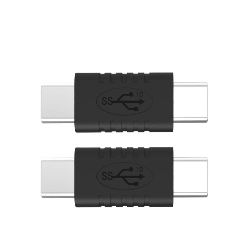  [AUSTRALIA] - Type C Male to Type C Male Adapter Support Data Synchronization and Charging USB C to USB C Cable 3.1 Gen 2 10Gbps 60W Converter, 2-Pack
