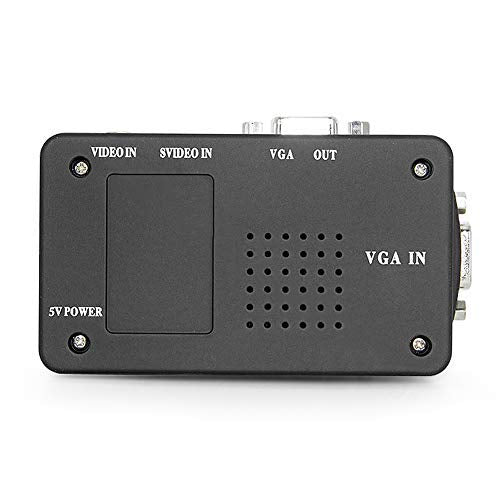 [AUSTRALIA] - M MAKETHEONE RCA to VGA Adapter, Composite AV S-Video RCA Input to VGA Female Output Converter, Transfer Video Graphic Signal from CCTV PC Laptop DVD DVR VCR TVBox to VGA Monitor Projector Computer