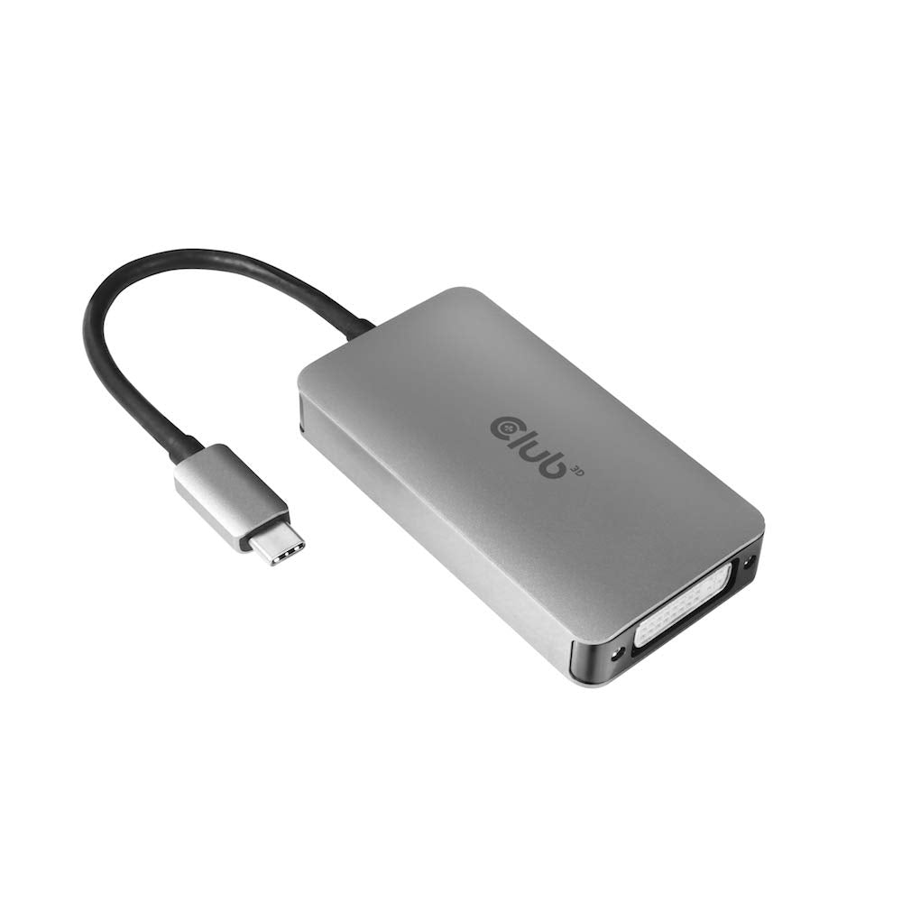  [AUSTRALIA] - Club 3D CAC-1510-A USB C to Dual Link DVI-D Adapter HDCP Off for Apple Cinema Displays, 3840x2160@30hz, 2560x1600@60Hz