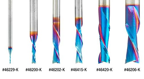  [AUSTRALIA] - Amana Tool - 46202-K Solid Carbide Spektra Extreme Tool Life Coated Spiral Plunge 1/4 Dia
