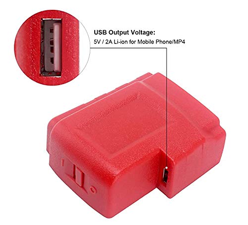 DSANKE 18V M18 USB Charger Adapter for Milwaukee Li-ion Battery- Phones iPads Radios Charger Adapter - LeoForward Australia