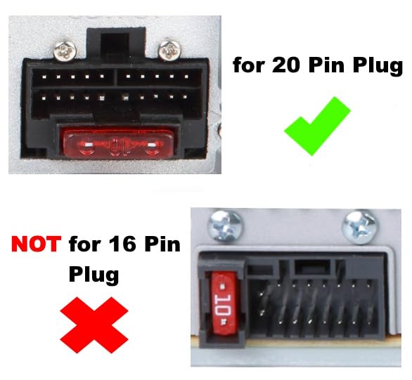  [AUSTRALIA] - Wire Harness Replacement for Dual Car Radio 20Pin AV6116Bi AV6117B AV614BH DV271BT DV281BT DV516BT DV517BT DV526BT DV527BT DV604i DV605 DV614BH DV615B DV625BH DV637MB DV695MB DV704Bi DV704i