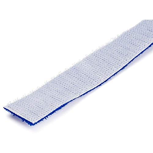  [AUSTRALIA] - StarTech.com 25ft Hook and Loop Roll - Cut-to-Size Reusable Cable Ties - Bulk Industrial Wire Fastener Tape/Adjustable Fabric Wraps Blue/Resuable Self Gripping Cable Management Straps (HKLP25BL) 25 ft