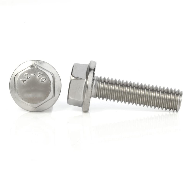  [AUSTRALIA] - M8-1.25 x 30mm Flanged Hex Head Bolts Flange Hexagon Screws, Stainless Steel 18-8 (304), Plain Finish, DIN 6921, 15 PCS M8 x 30mm (15 PCS)