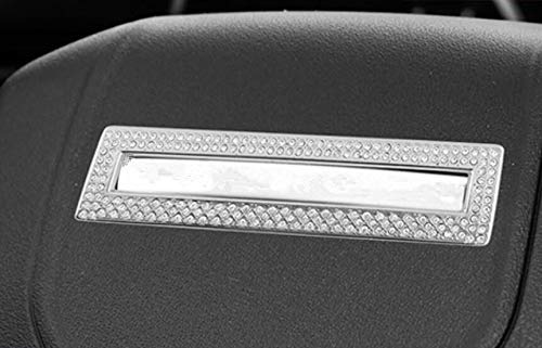  [AUSTRALIA] - NIUHURU Car Interior Trim Bling Accessories Rhinestone Decals Steering Wheel Sign Sticker for Land Rover Range Rover Evoque Car Styling