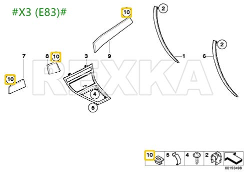 Rexka 20pcs Interior Dash Trim Clips Grommets for BMW 51-45-8-266-814 51458266814 E46 E65 E66 E83N - LeoForward Australia