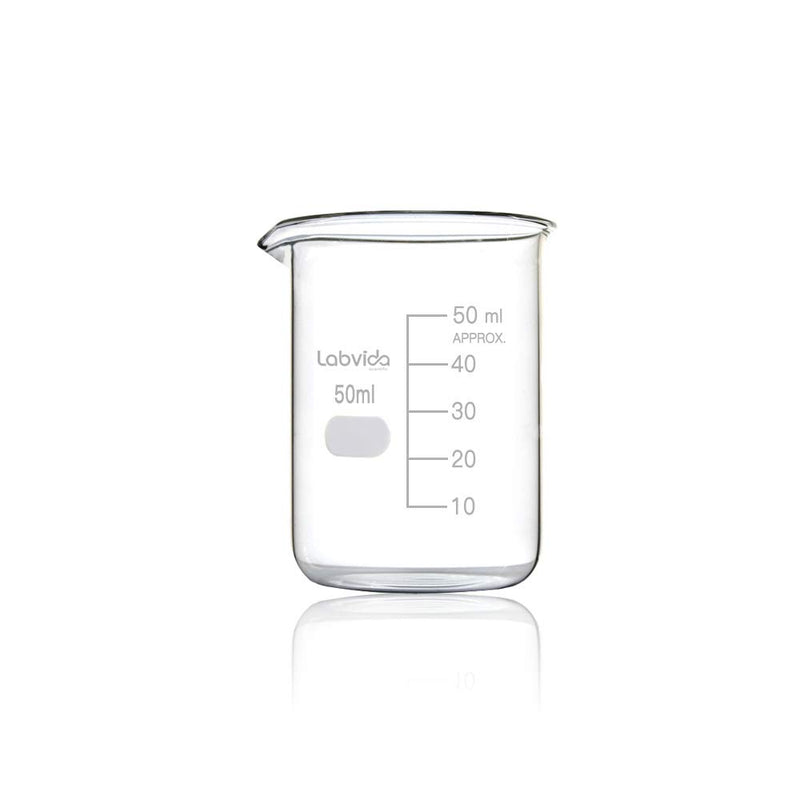 Labvida 6 Size Low Form Glass Beaker Set, 25ml 50ml 100ml 250ml 500ml 1000ml, 3.3 Borosilicate with Printed Graduation, LVA019 6 Sizes: 25/50/100/250/500/1000ml - LeoForward Australia