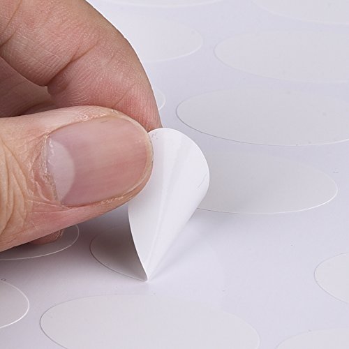  [AUSTRALIA] - Mudder White Waterproof Essential Bottle Stickers Labels Oval-shaped and Round Oils Stickers with Marker Pen (5 Sheets)