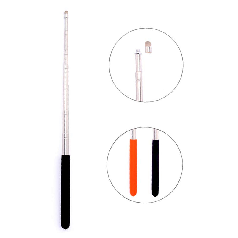  [AUSTRALIA] - Telescopic Teacher Pointer, Teaching Pointer, Expandable whiteboard Pointer, with capacitive Screen Handwriting Function, Teacher Coach Presenter Pointer, Extended to 39 inches (Black) Black