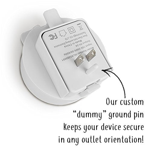  [AUSTRALIA] - Dot Genie Deluxe Mount for Amazon Echo Dot 2nd Generation Alexa: The Simplest and Cleanest High-End Outlet Wall Mount Hanger Stand for Kitchen and Bathroom Speakers (Matte White) Matte White