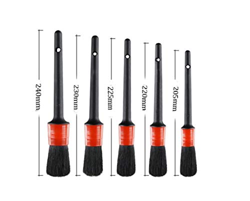  [AUSTRALIA] - ZXZHL 5 Pcs Different Sizes Auto Detailing Brush Kit Perfect for Car Cleaning Wheels, Engine, Interior, Emblems, Interior, Air Vents, Motorcycle, Dashboard