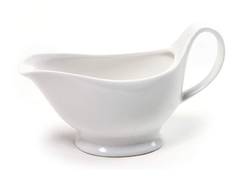  [AUSTRALIA] - Norpro Porcelain Gravy Sauce Boat with Stand and Candle, 16oz, White