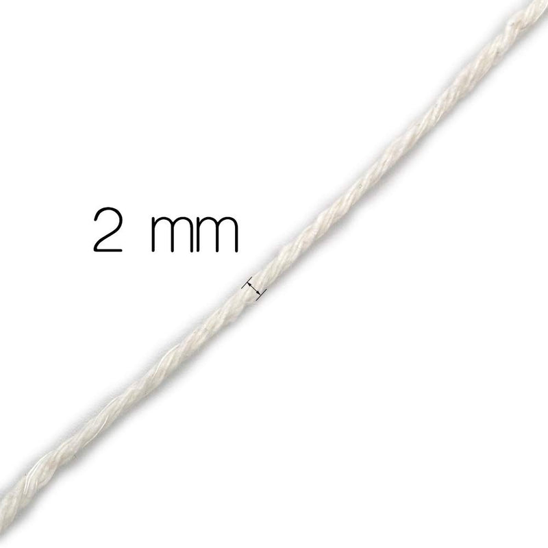  [AUSTRALIA] - 200M (218 Yard) 12-Ply Cotton Twine String,Cooking Kitchen Twine String Craft String Baker Twine for Tying Homemade Meat,Making Sausage,DIY Craft and Gardening Applications (Natural White) 1 Pcs