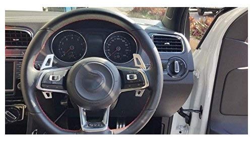  [AUSTRALIA] - Steering Wheel DSG Paddle Shifter Extensions Aluminum For VW MK5 MK6 GTI Jetta[Silver] Silver