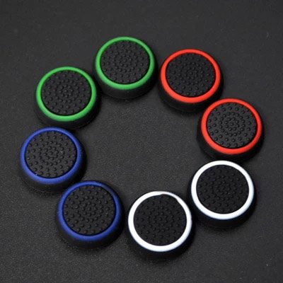  [AUSTRALIA] - carocheri 4 Pairs 8 Pcs Silicone Cap Joystick Thumb Grip Protect Cover for Ps3 Ps4 Xbox 360 Xbox One Wii U Game Controllers