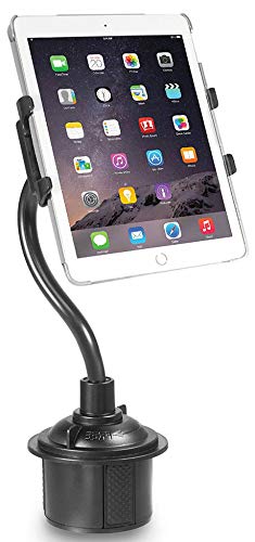  [AUSTRALIA] - Nakedcellphone [Triple Threat] Cup Holder Mount for iPhone Smartphone iPad Mini with 3 Attachments [Magnetic, Padded Cell Phone Holder, XL Wide Tablet Clamp Grip ] - Universal Up to 9.5"