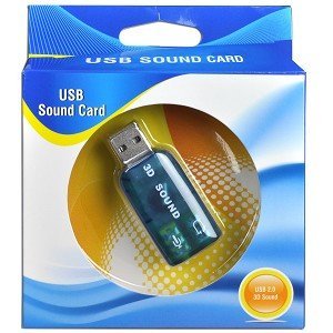  [AUSTRALIA] - 2-Channel USB 2.0 External Digital Sound Adapter - Plug in Headphones & Microphone Through A USB Port!