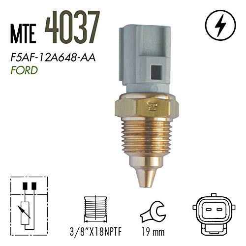 MTE-THOMSON 4037 Engine Coolant Temperature Sensor ECT Compatible with Ford 1994-2014 Jaguar 2000-2010 Laforza 1998-2001 Lincoln 1995-2005 Mazda 1995-2010 Mercury 1991-2011 Panoz 2001-2004 - LeoForward Australia