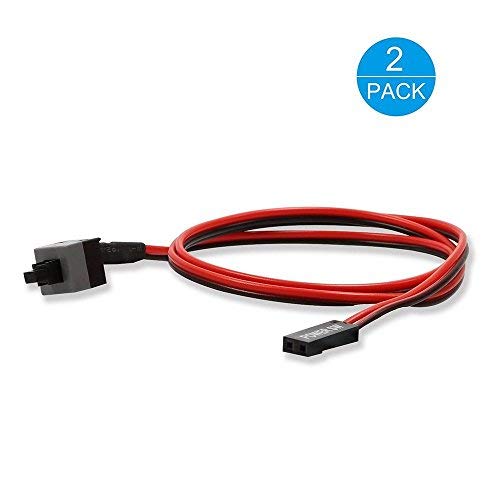 Electop 2 Pack 2 Pin SW PC Power Cable on/Off Push Button ATX Computer Switch Wire 45cm - LeoForward Australia