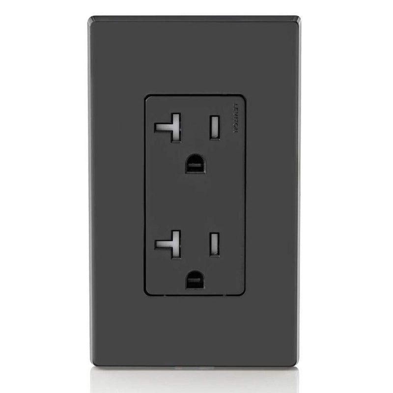  [AUSTRALIA] - Leviton T5825-E 20 Amp, Tamper-Resistant, Decora Duplex Receptacle, Residential Grade, Black