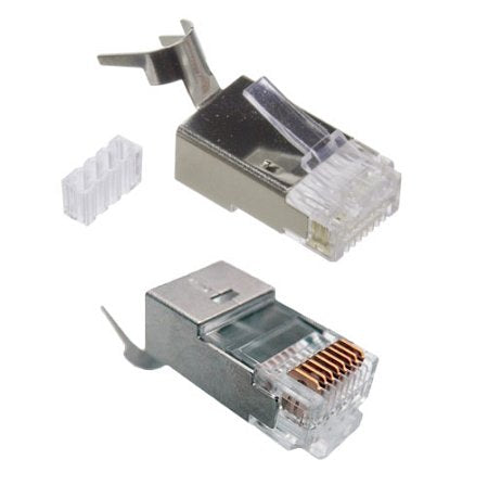  [AUSTRALIA] - RiteAV - 23 AWG Shielded CAT 6 Solid Terminating Crimp Ends Designed for Direct Burial Cable (10 Pack)