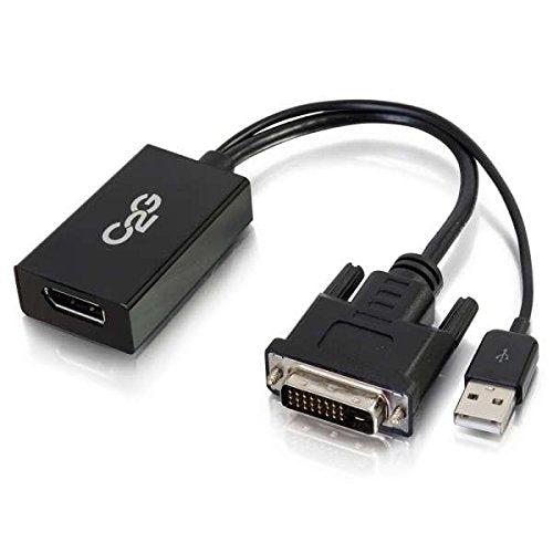 C2G 41379 DVI to DisplayPort Adapter Converter, Black - LeoForward Australia