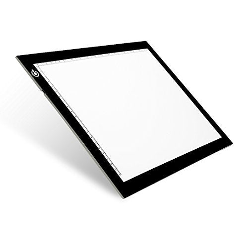  [AUSTRALIA] - NXENTC A4 Tracing Light Pad, Ultra-Thin Tracing Light Box USB Power Artcraft Tracing Light Table for Artists, Drawing, Sketching, Animation 02-A4 black