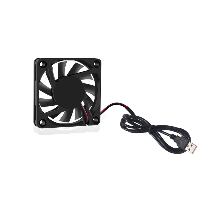  [AUSTRALIA] - 6010 Fan 60x60x10mm DC 5V 60mm x 10mm Brushless Cooling Fan, Replacement Ball Bearing 60mm Fan for Cooling DIY PC Computer Case Fan - USB (Pack of 4Pcs) USB 5V