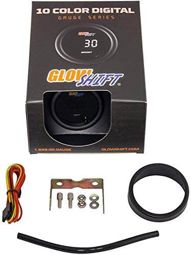  [AUSTRALIA] - GlowShift 10 Color Digital Volt Voltmeter Gauge - Reads Battery Voltage 8-18 Volts - Multi-Color LED Display - Tinted Lens - 2-1/16" (52mm)