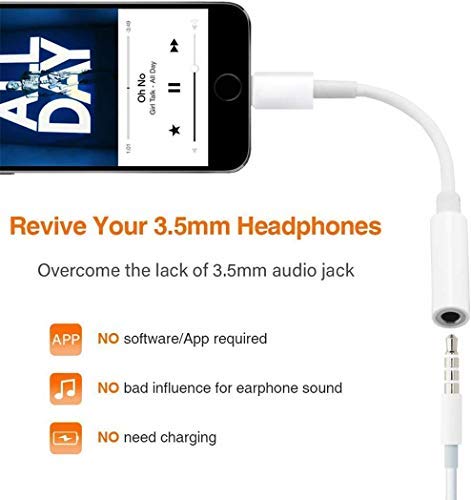  [AUSTRALIA] - [Apple MFi Certified] 3 Pack Lightning to 3.5 mm Headphone Jack Adapter, iPhone to 3.5mm Audio Aux Jack Adapter Dongle Cable Converter Headphone Adapter for iPhone 13 13 Pro 12 11 XR XS X 8 7 iPad