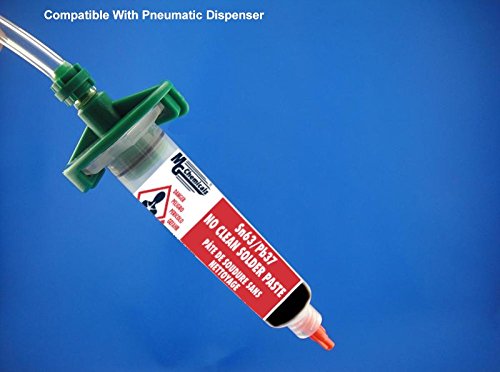  [AUSTRALIA] - MG Chemicals 4860P 63/37 No Clean, Leaded Solder Paste, 35 g (1.2 oz) Pneumatic Dispenser (Complete with Plunger & Dispensing Tip) 1.2 oz