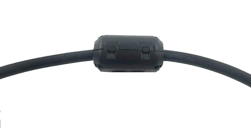  [AUSTRALIA] - Jabinco (Pack of 20pcs) Clip-on Ferrite Ring Core RFI EMI Noise Suppressor Cable Clip for 3mm/ 5mm/ 7mm/ 9mm/ 13mm Diameter Cable, Black