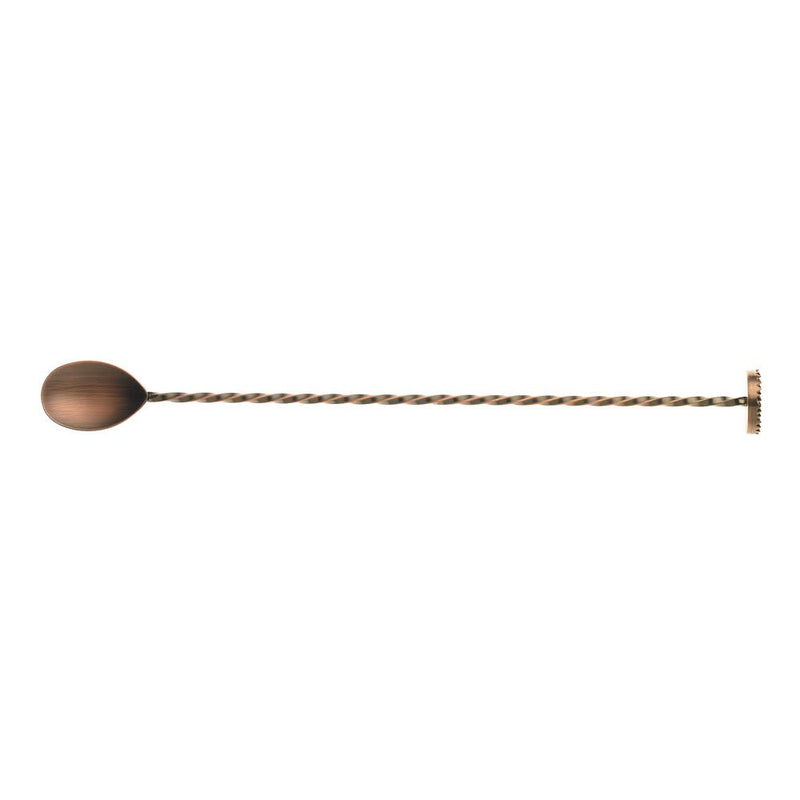  [AUSTRALIA] - Barfly Bar Spoon, Muddler 11 13/16" (30 cm), Antique Copper Muddler 11 13/16" (30 cm)