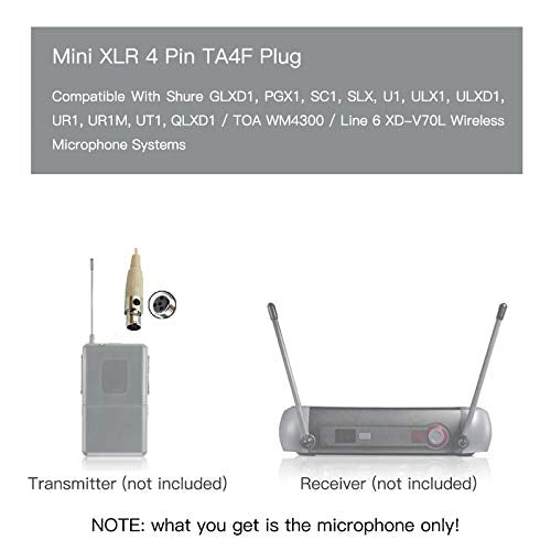  [AUSTRALIA] - Pro Headset Headworn Single Earhook Microphone JK MIC-J S90 Compatible with Shure Wireless Transmitter