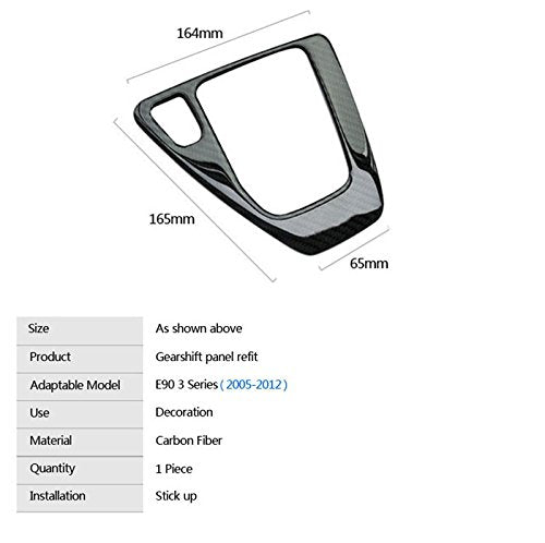 Soft Carbon Fiber Car Control Gear Box Shift Panel Frame Cover Sticker for BMW E90 3 Series 2005-2012 318i 320i 325i 330i 335i - LeoForward Australia