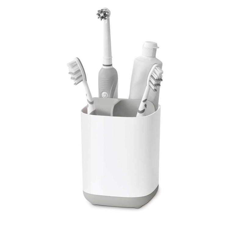  [AUSTRALIA] - Joseph Joseph 70509 EasyStore Toothbrush Holder Bathroom Storage Organizer Caddy, Small, Gray Small Toothbrush Caddy
