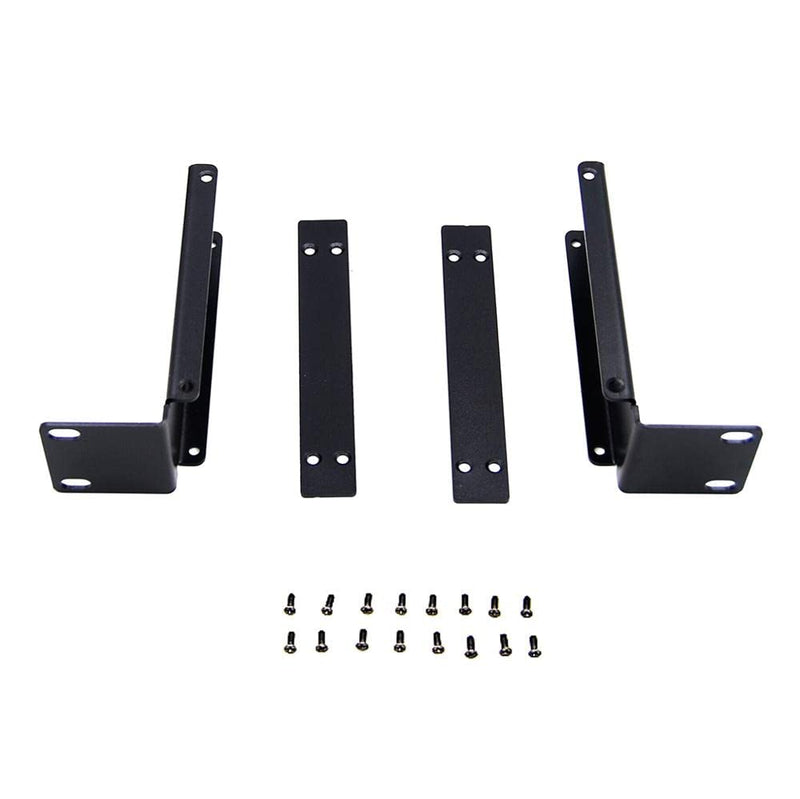  [AUSTRALIA] - Rhinos 1U Rack Mount Bracket Extra Strong Kit Fit for Shure SLX4 2-Mic System Receivers Assembly for 2 Receivers