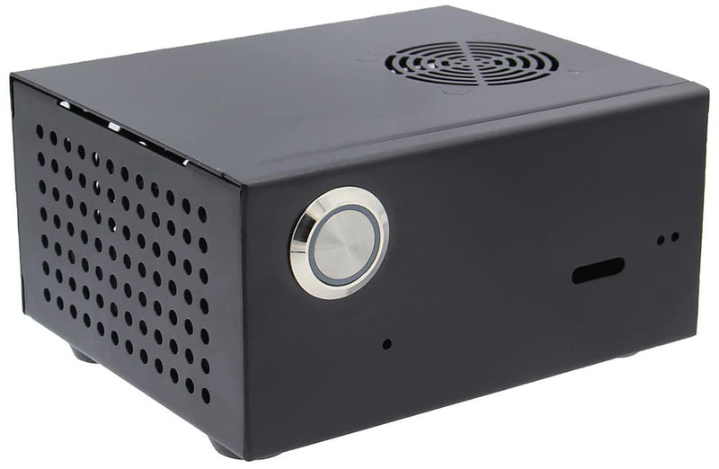  [AUSTRALIA] - Geekworm X825-C8 (X825 V2.0) Metal Case+Power Switch+Cooling Fan Support X825 V2.0 2.5 inch SATA SSD/HDD Shield & Raspberry Pi 4 Model B & X735 Only(Not Include RPi4&X825 V2.0&X735&PSU&SSD&TF Card) Black(X825-C8 for Pi4+X825 V2.0+X735)