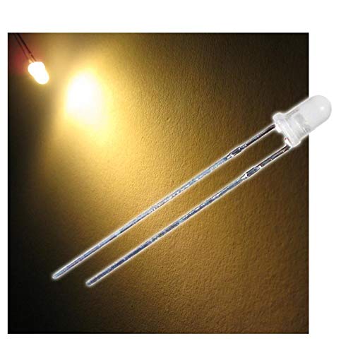  [AUSTRALIA] - world-trading-net - 50 LEDs 3mm diffuse warm white type WTN-3-2900ww, light-emitting diode, wired, luminous diode, as a component