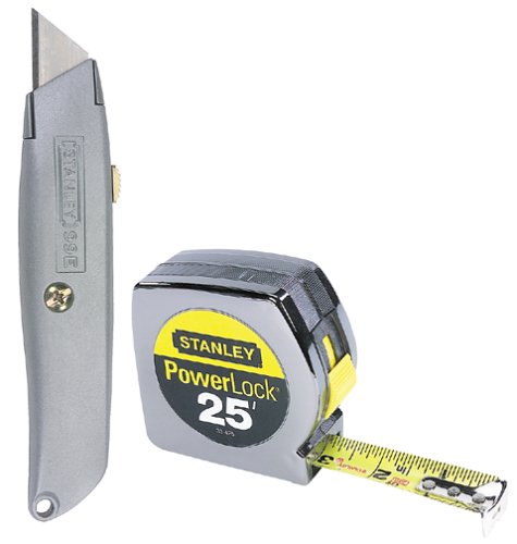  [AUSTRALIA] - Stanley 90-082 25-Foot PowerLock Tape Rule with 6-Inch Classic 99 Retractable Knife Set