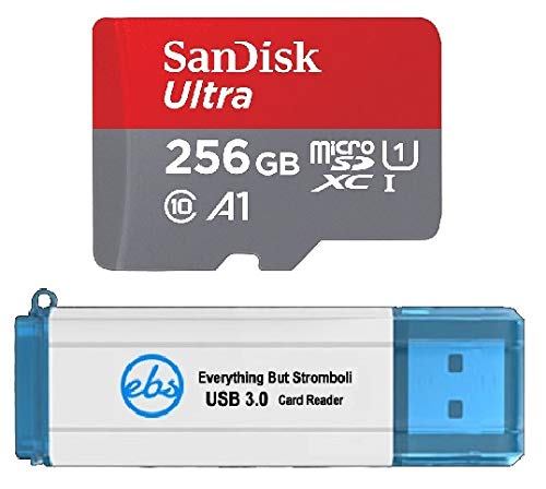  [AUSTRALIA] - SanDisk 256GB SDXC Micro Ultra Memory Card Works with Samsung Galaxy S10, S10+, S10e Phone Class 10 (SDSQUAR-256G-GN6MN) Bundle with (1) Everything But Stromboli 3.0 Card Reader