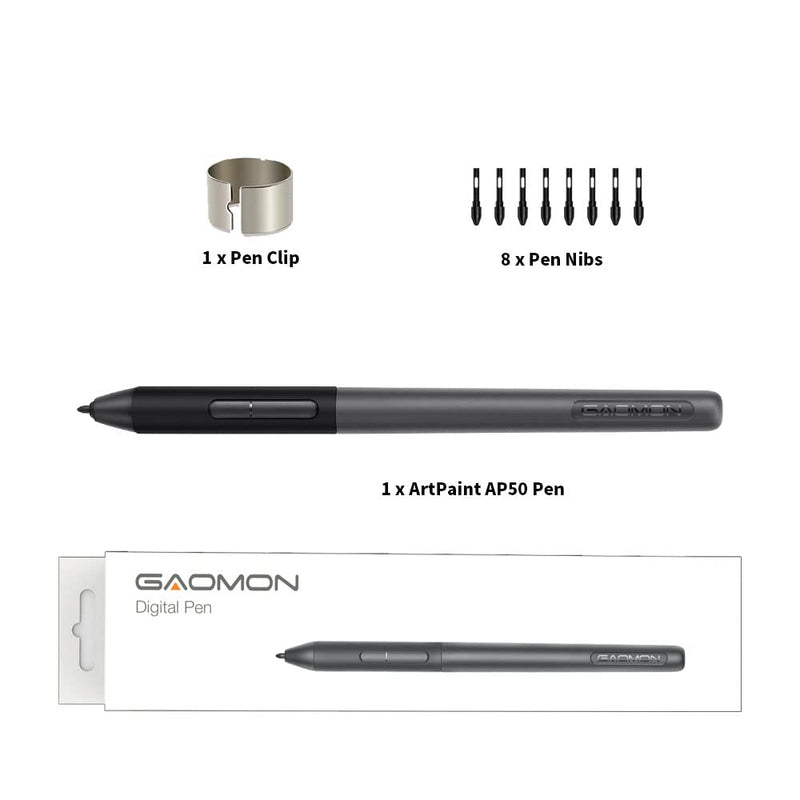  [AUSTRALIA] - GAOMON AP50 Battery-Free Stylus with 8192 Levels Pen Pressure for PD1161/ PD1220/ PD1320/ PD1561 /PD156PRO Pen Display