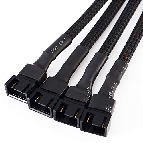 3 Packs of 4-pin to 4-Chassis Male-to-Female PWM Fan Splitter Cable 10.6-inch Sleeve Braided Adapter Computer PC Fan Power Supply Extension Cable Converter… 3 packs 1 to 4 - LeoForward Australia