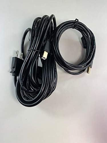  [AUSTRALIA] - Omnihil 15 Feet AC Cord + 8 Feet 2.0 USB Cable Compatible with HP Laserjet Pro MFP, M P Series