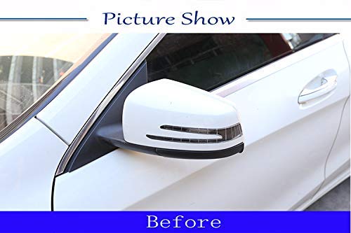 YUECHI for Mercedes Benz A CLA GLA GLK Class W176 W117 X156 X204 2014-2017 Carbon Fiber Side Rear View Mirror Cover Trim - LeoForward Australia