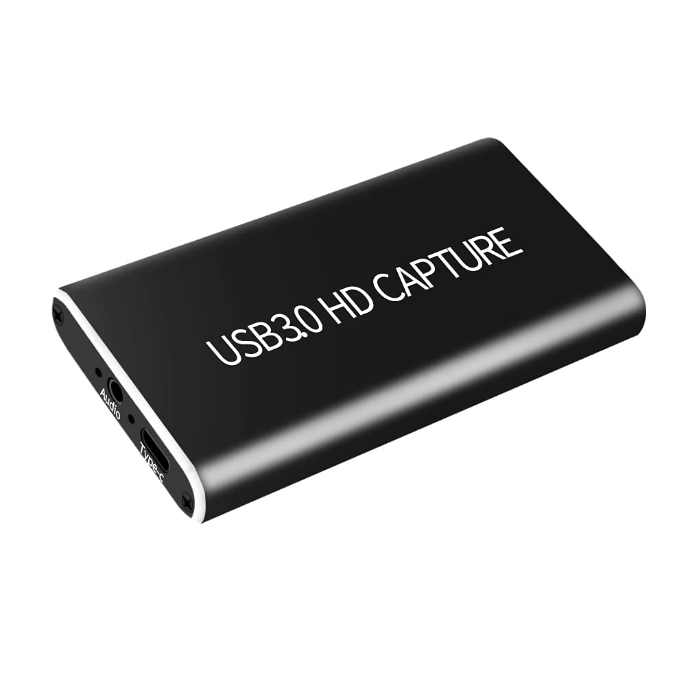  [AUSTRALIA] - HDMI Video Capture Card, VSVABEFV Audio Video Capture Card, HDMI to Type-C / USB 3.0 HDMI Video Capture Device, Full HD 1080P for Live Broadcasting Gaming Streaming Video Conference