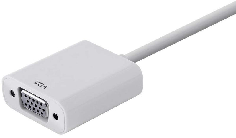 Monoprice Mini DisplayPort 1.2a / Thunderbolt to VGA Active Adapter - White, 112785 - LeoForward Australia