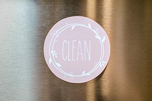  [AUSTRALIA] - BabyPop! Dishwasher Magnet Clean Dirty Sign, TRENDY universal double sided kitchen dish washer refrigerator magnet, BONUS magnetic plate for kitchen organization and storage by BabyPop! (Rose Gold) B) Rose Gold
