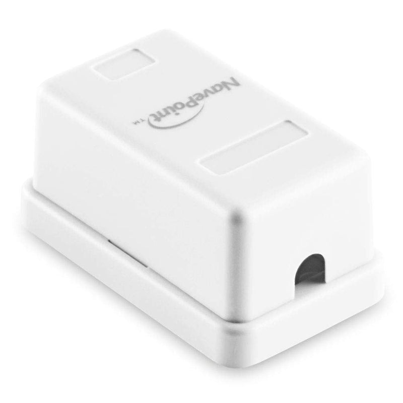  [AUSTRALIA] - NavePoint Keystone Jack Surface-Mount Box 1-Port White, 10-Pack