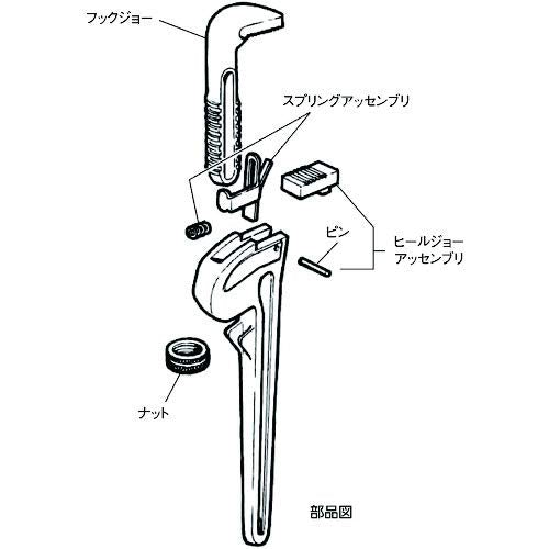  [AUSTRALIA] - RIDGID 31090 Model 810 Aluminum Straight Pipe Wrench, 10-inch Plumbing Wrench Small